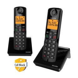 Alcatel S280 EWE DUO Ασύρματο Τηλέφωνο με Δυνατότητα Αποκλεισμού Κλήσεων μαύρο ΑΣΥΡΜΑΤΑ Τεχνολογια - Πληροφορική e-rainbow.gr