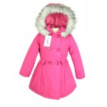 Children's Pink Coat with bows & Hood NAT & TOM 110cm (D080AKR) KIDS FASHION Τεχνολογια - Πληροφορική e-rainbow.gr