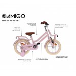 AMIGO Bella 12 Inch Girls bicycle Pink Ποδήλατα Τεχνολογια - Πληροφορική e-rainbow.gr