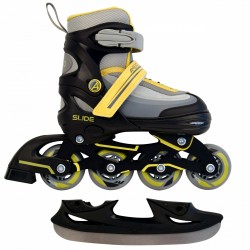 AMIGO Skates 2-in-1 & Slide Junior - black/yellow Children's Scooters Τεχνολογια - Πληροφορική e-rainbow.gr