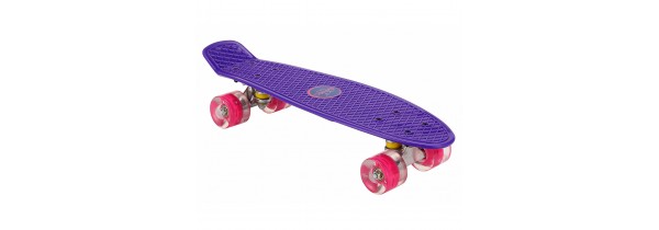 AMIGO Skateboard with LED lighting - Purple/Pink Children's Scooters Τεχνολογια - Πληροφορική e-rainbow.gr