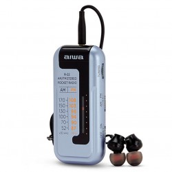 Aiwa R-22SL Mini Pocket Radio with Earphones Silver PORTABLE RADIO/WORLD RECEIVERS Τεχνολογια - Πληροφορική e-rainbow.gr