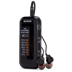 Aiwa R-22BK Mini Pocket Radio with Earphones Black PORTABLE RADIO/WORLD RECEIVERS Τεχνολογια - Πληροφορική e-rainbow.gr