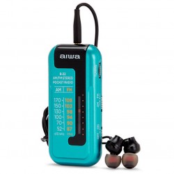 Aiwa R-22TQ Mini Pocket Radio with Earphones Turquoise PORTABLE RADIO/WORLD RECEIVERS Τεχνολογια - Πληροφορική e-rainbow.gr