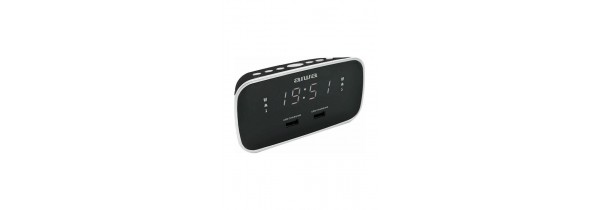 Aiwa CRU-19BK Digital Alarm Clock with Dual USB Charge Table Watches Τεχνολογια - Πληροφορική e-rainbow.gr