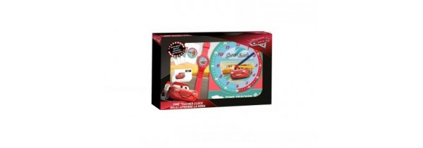 Παιδικα ρολογια - Ρολόι Παιδικό Αναλογικό  Disney Cars Kids Licensing Σετ με Εκπαιδευτικό Ρολόι Επιτραπέζιο  – (19966WD) Παιδικά Τεχνολογια - Πληροφορική e-rainbow.gr