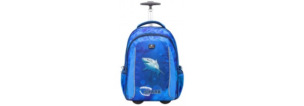 Belmil Trolley School Bag Shark Blue 25lt. 47cm (338-45) Backpacks Τεχνολογια - Πληροφορική e-rainbow.gr