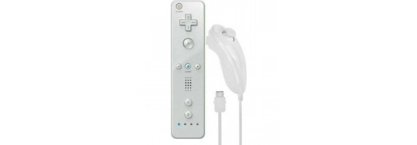 OEM Motion sensor remote controller + wired nunchuck combo for Nintendo WII/WII U – White ACCESSORIES Τεχνολογια - Πληροφορική e-rainbow.gr
