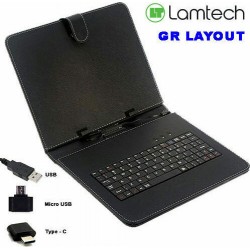 Lamtech Flip Cover GR Keyboard + 3 Usb Tips (Universal 10.1-10.4") Black - LAM021912 Universal Cases 9 