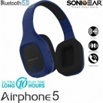 Sonic Gear Airphone 5 Bluetooth Headset 5.0 (AP5BDB) - blue HEADPHONE Τεχνολογια - Πληροφορική e-rainbow.gr