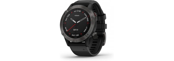 Garmin Fenix 6 Sapphire 47mm Carbon DLC with Black Band (010-02158-11) Smart Watches Τεχνολογια - Πληροφορική e-rainbow.gr