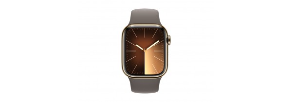 Apple Watch S9 Stainless Steel Cellular 41mm Gold (sports strap clay brown) M/L Smart Watches Τεχνολογια - Πληροφορική e-rainbow.gr