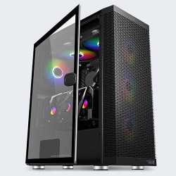 Κουτί Gaming ARMAGGEDDON GAMING PC CASE TESSARAXX APEX 8 AIR E-ATX MESH DESIGN FRONT PANEL BLACK - APEX8AIRB Desktop / Tower Τεχνολογια - Πληροφορική e-rainbow.gr