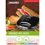 Mesko MS 3032 Τοστιέρα για 2 Τοστ 750W Μαύρη ΤΟΣΤΙΕΡΕΣ Τεχνολογια - Πληροφορική e-rainbow.gr