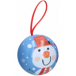 Christmas Ball Snowman Blue 7cm (93305) CHRISTMAS ITEMS Τεχνολογια - Πληροφορική e-rainbow.gr