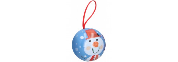 Christmas Ball Snowman Blue 7cm (93305) CHRISTMAS ITEMS Τεχνολογια - Πληροφορική e-rainbow.gr