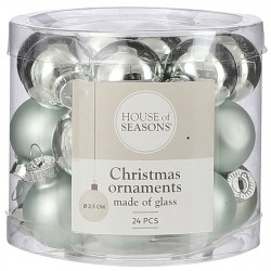 Christmas Balls 2.5 cm. Glossy Mint Green 24 pieces- 1800036 SALES Τεχνολογια - Πληροφορική e-rainbow.gr