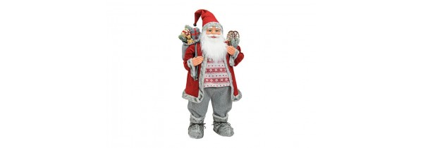 Santa Claus Christmas Figure Plastic & Fabric 26*38*80cm. (10055755)  Τεχνολογια - Πληροφορική e-rainbow.gr