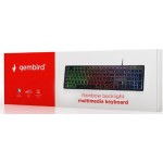 Gaming Keyboard GEMBIRD RAINBOW BACKLIGHT MULTIMEDIA KEYBOARD BLACK - KB-UML-01 KEYBOARD Τεχνολογια - Πληροφορική e-rainbow.gr