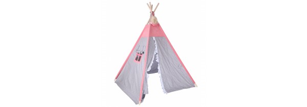 Children's Indian Tent Kinder Hop Pow Wow Tipi with High Quality Cotton Pink 170 cm. KIDS ROOM Τεχνολογια - Πληροφορική e-rainbow.gr