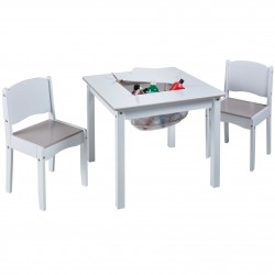 Παιδικό Τραπεζάκι σετ με 2 καρέκλες & αποθηκευτικό Χώρο στη μέση Λευκό 60*60εκ. – (669952) ΠΑΙΔΙΚΟ ΔΩΜΑΤΙΟ Τεχνολογια - Πληροφορική e-rainbow.gr