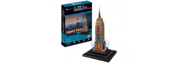 3D PUZZLE CubicFun - Empire State Building LED – (L503h) MONUMENTS - RESORTS Τεχνολογια - Πληροφορική e-rainbow.gr