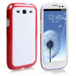 Θηκες κινητου - OEM – Θήκη TPU  CARBON για Samsung Galaxy S3 White/RED + Μεμβράνη Προστασίας Galaxy S3 (i9300) Τεχνολογια - Πληροφορική e-rainbow.gr