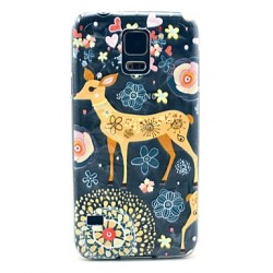 OEM - Hard Back Cover Deer & Flowers for Galaxy S5 - Multicolor Galaxy S5 (G900F/H) Τεχνολογια - Πληροφορική e-rainbow.gr