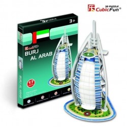 3D PUZZLE CubicFun - Burj Al Arab (Dubai) – (S3007) MONUMENTS - RESORTS Τεχνολογια - Πληροφορική e-rainbow.gr