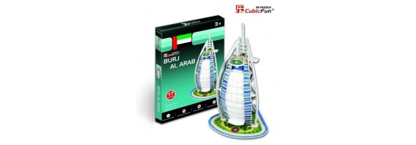 3D PUZZLE CubicFun - Burj Al Arab (Dubai) – (S3007) MONUMENTS - RESORTS Τεχνολογια - Πληροφορική e-rainbow.gr