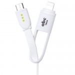 OEM - 30cm Data cable (Micro USB & Apple lighting) - White (8796) ΤΡΟΦΟΔΟΣΙΑ Τεχνολογια - Πληροφορική e-rainbow.gr
