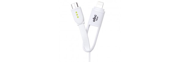 OEM - 30cm Data cable (Micro USB & Apple lighting) - White (8796) ΤΡΟΦΟΔΟΣΙΑ Τεχνολογια - Πληροφορική e-rainbow.gr