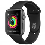 Apple Watch Series 3 GPS Black Aluminum 38mm & Black Sport Band Apple Τεχνολογια - Πληροφορική e-rainbow.gr