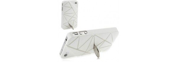 OEM - Case Hard 3D Triangle white for iphone 4 & 4S 4/4S Τεχνολογια - Πληροφορική e-rainbow.gr