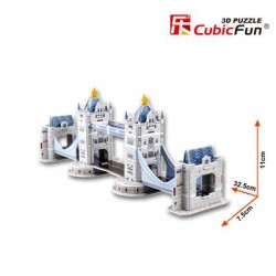 3D PUZZLE CubicFun - Tower Bridge (UK) – (S3010) MONUMENTS - RESORTS Τεχνολογια - Πληροφορική e-rainbow.gr