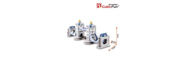 3D PUZZLE CubicFun - Tower Bridge (UK) – (S3010) Μνημεία - Θέρετρα Τεχνολογια - Πληροφορική e-rainbow.gr
