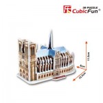 3D PUZZLE CubicFun - Notre Dame de Paris (FRANCE) – (S3012) Μνημεία - Θέρετρα Τεχνολογια - Πληροφορική e-rainbow.gr
