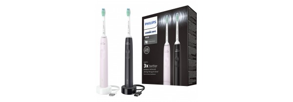 Philips Electric Toothbrush Sonicare 3100 Series – Black/rose (HX3675/15) Oral hygiene Τεχνολογια - Πληροφορική e-rainbow.gr