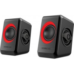 Sonic Gear Quatro 2 USB 2.0 Speakers with 6W Power Black Red - QUATRO2BFR SPEAKERS / Bluetooth Τεχνολογια - Πληροφορική e-rainbow.gr
