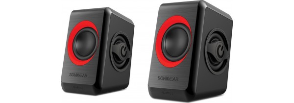 Sonic Gear Quatro 2 USB 2.0 Speakers with 6W Power Black Red - QUATRO2BFR SPEAKERS / Bluetooth Τεχνολογια - Πληροφορική e-rainbow.gr